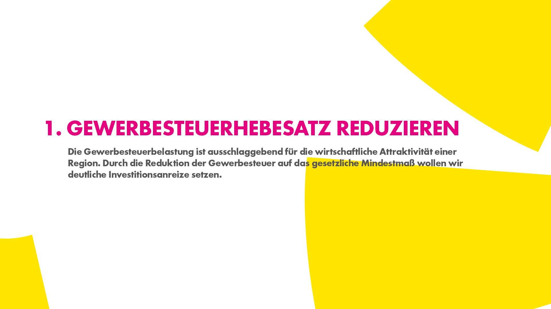 Gewerbesteuerhebesatz reduzieren